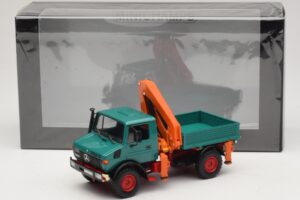 Mercedes Unimog 1300 L Kipper mit Laderkran Minichamps 1:43 439033000 Druckguss — Bild 6 von 6