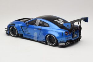 Nissan GT-R R35 Liberty Walk Work T2 Blau Metallic Solido 1:18 S1805801 Druckguss — Bild 5 von 6