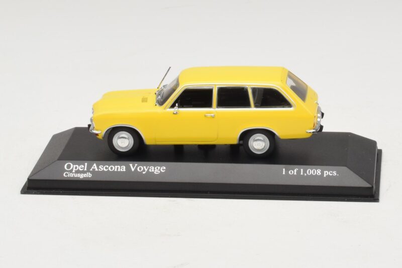 Opel Ascona A Voyage Gelb Minichamps 1:43 Opel Ascona A Voyage Gelb Minichamps 1:43 400045811 Druckguss