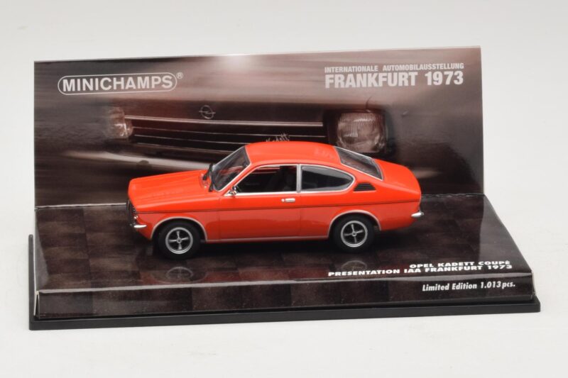 Opel Kadett C Coupé Präsentation IAA Frankfurt Rot Minichamps 1:43 436045620 Druckguss