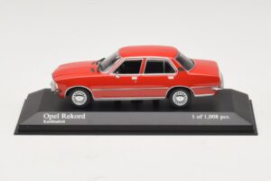 Opel Rekord D Rot Minichamps 1:43 400044004 Druckguss