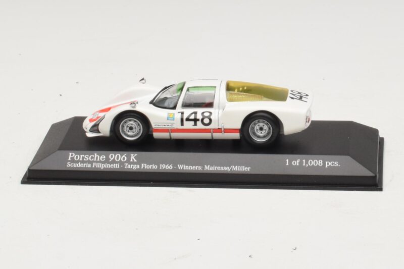 Porsche 906 K Scuderia Filipinetti #148 W. Mairesse / H. Muller Targa Florio Winners 1966 Minichamps 1:43 Porsche 906 K Scuderia Filipinetti #148 W. Mairesse / H. Muller Targa Florio Winners 1966 Minichamps 1:43 400666648 Druckguss