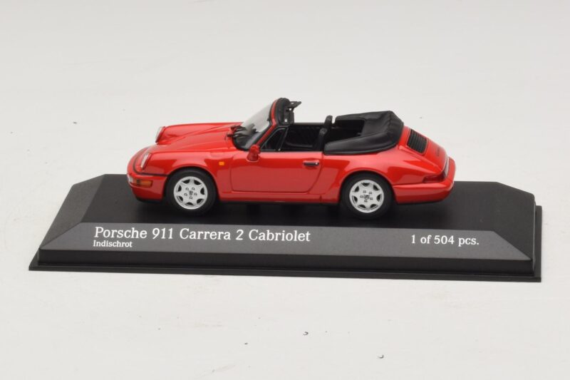 Porsche 911 964 Carrera 2 Cabriolet Rot Minichamps 1:43 430067330 Druckguss