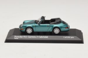 Porsche 911 964 Carrera 2 Cabriolet Türkis Minichamps 1:43 430067332 Druckguss