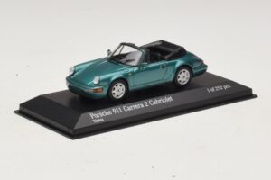 Porsche 911 964 Carrera 2 Cabriolet Türkis Minichamps 1:43 430067332 Druckguss — Bild 2 von 4