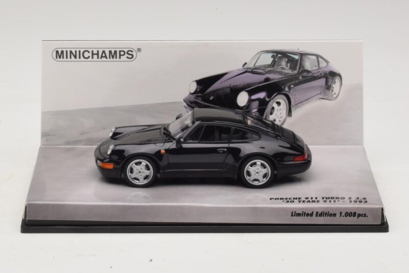 Porsche 911 964 Turbo S 3.6 30 Jahre Jubiläum Schwarz Minichamps 1:43 436069171 Druckguss