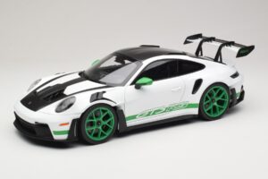 Porsche 911 992 GT3 RS Tribute to Carrera RS Weiß Python Green Norev 1:12 Porsche 911 992 GT3 RS Tribute to Carrera RS Weiß Python Green Norev 1:12 127535 Druckguss