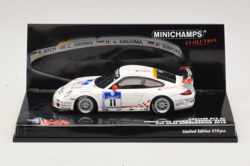 Porsche 911 997 GT3 RS #11 24 Hours Nurburgring 2010 Minichamps 1:43 437106711 Druckguss