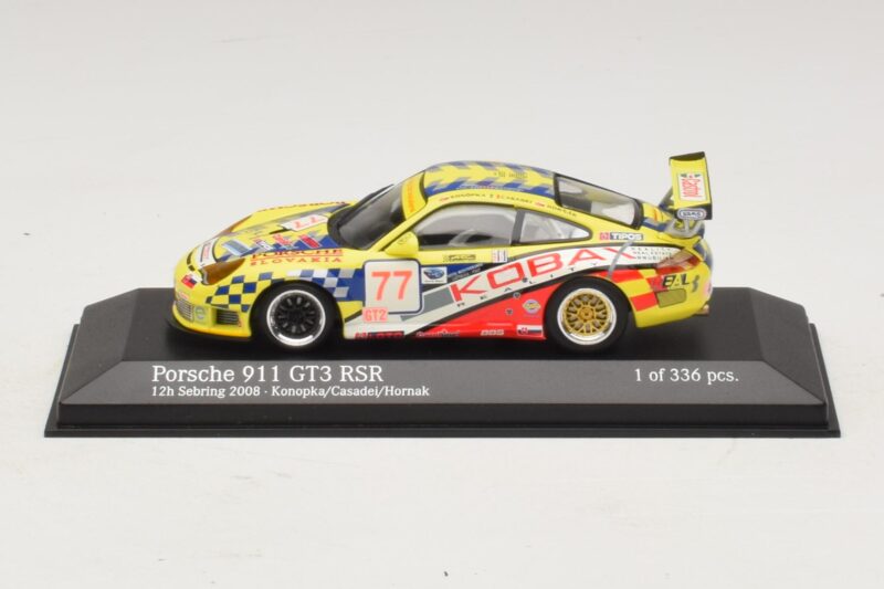 Porsche 911 997 GT3 RS #77 Konopka / Casadei 12 Hours of Sebring 2008 Minichamps 1:43 Porsche 911 997 GT3 RS #77 Konopka / Casadei 12 Hours of Sebring 2008 Minichamps 1:43 400086977 Druckguss