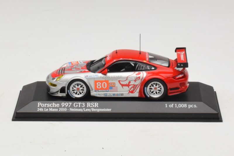 Porsche 911 997 GT3 RSR GT2 #80 S. Neiman / D. Law 24 Hours of Le Mans 2010 Minichamps 1:43 410106980 Druckguss