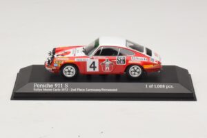 Porsche 911 S #4 G. Larrousse / J-C. Perramond 2nd Place Rally Monte Carlo 1972 Minichamps 1:43 400726804 Druckguss