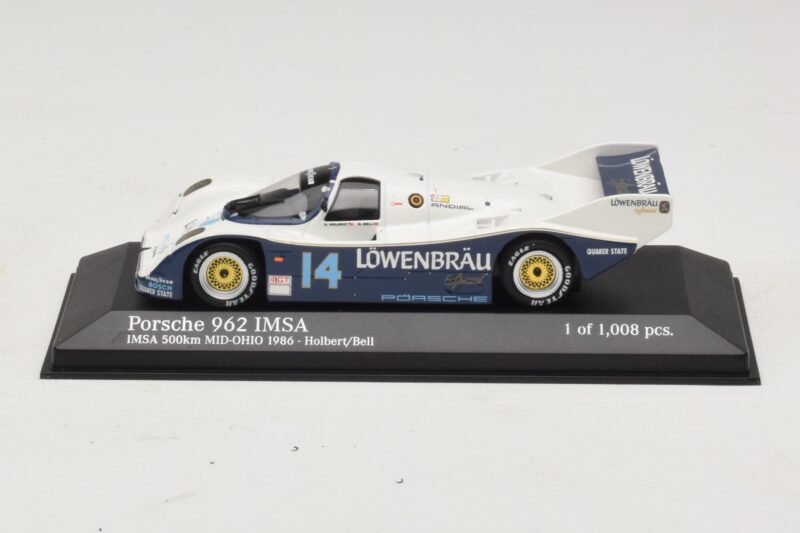 Porsche 962 IMSA #14 A. Holbert / D. Bell Mid-Ohio 500km 1986 Minichamps 1:43 400866514 Druckguss