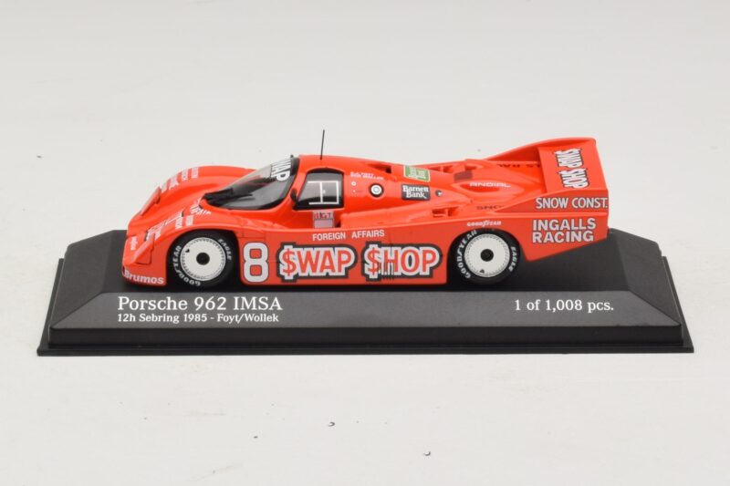 Porsche 962 IMSA #8 A.J. Foyt / B. Wollek 12 Hours of Sebring 1985 Minichamps 1:43 Porsche 962 IMSA #8 A.J. Foyt / B. Wollek 12 Hours of Sebring 1985 Minichamps 1:43 400856508 Druckguss