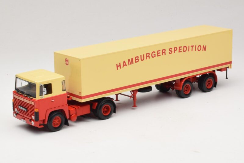 Scania LB111S Koffersattelzug Hamburger Spedition Minichamps 1:43 499123880 Druckguss