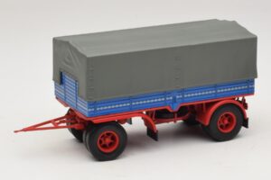 Lkw-Anhänger Blau Rot Minichamps 1:43 439159092 Druckguss