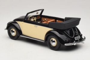 Volkswagen Beetle Cabriolet Schwarz Creme Minichamps 1:18 107054131 Resin — Bild 5 von 6