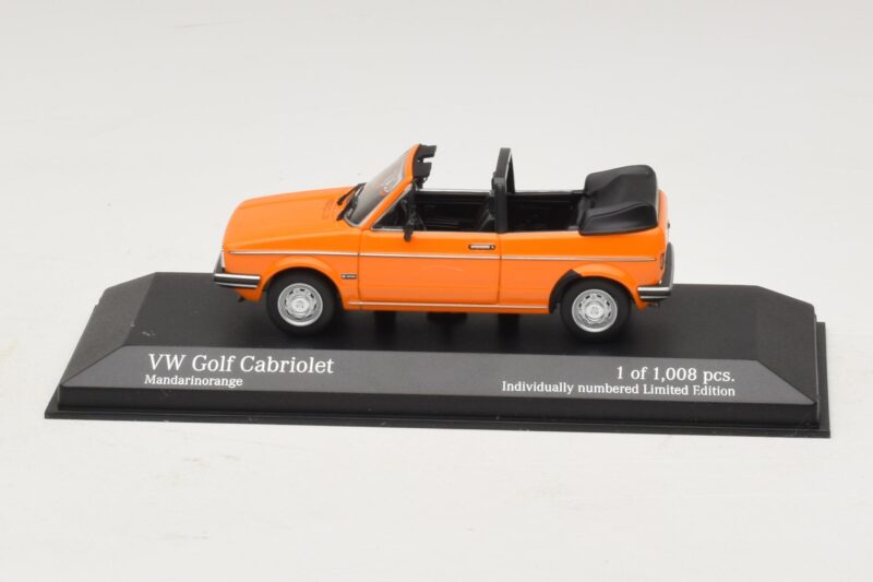 Volkswagen Golf Mk1 Cabriolet Orange Minichamps 1:43 Volkswagen Golf Mk1 Cabriolet Orange Minichamps 1:43 400055131 Druckguss
