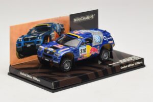 Volkswagen Race Touareg Red Bull #310 J. Kleinschmidt / F. Pons Dakar Rally 2005 Minichamps 1:43 436055310 Druckguss — Bild 2 von 5