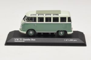 Volkswagen T1 Samba Bus Türkisblau Weiß Minichamps 1:43 430052306 Druckguss