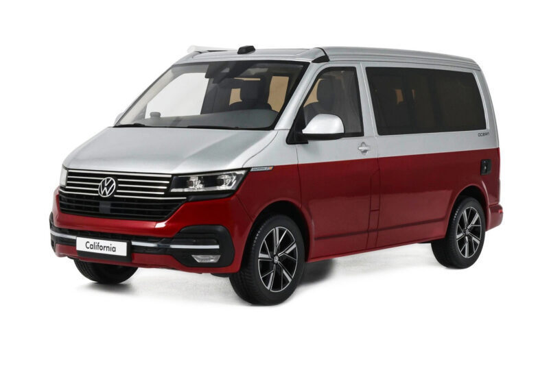 Volkswagen T6.1 California Ocean Tornado Red / Reflex Silver Otto 1:18 Volkswagen T6.1 California Ocean Tornado Red / Reflex Silver Otto 1:18 OT1342 Resin