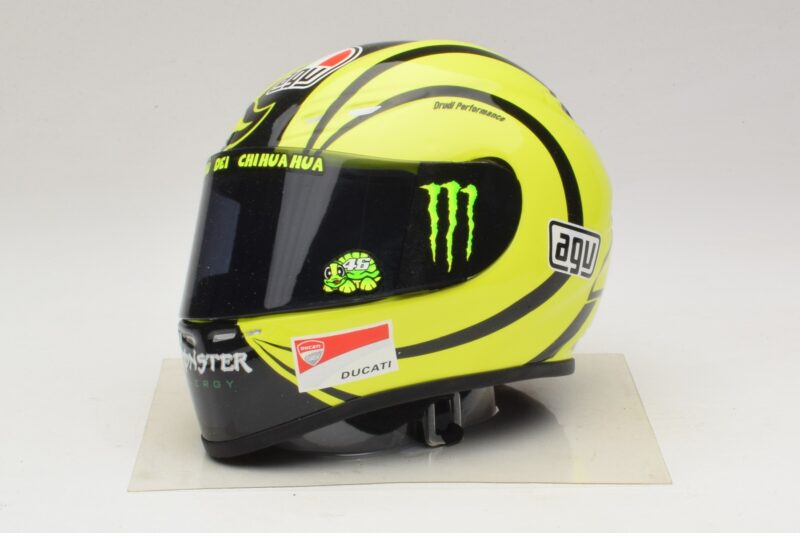AGV Helm V. Rossi MotoGP Valencia Test 2009 Minichamps 1:2 327100066 Diecast