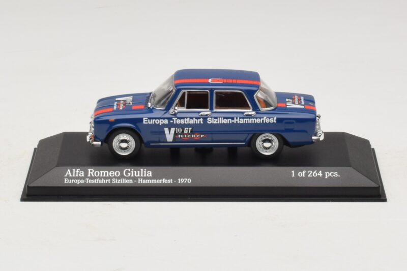 Alfa Romeo Giulia Europa-Testfahrt Sizilien-Hammerfest Minichamps 1:43 Alfa Romeo Giulia Europa-Testfahrt Sizilien-Hammerfest Minichamps 1:43 400120905 Druckguss