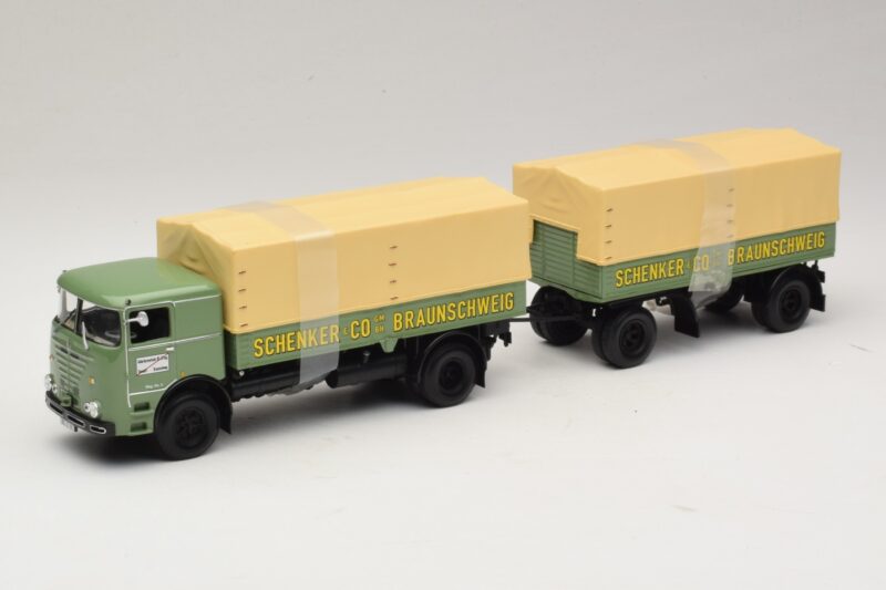 Bussing LU 11/16 Pritschenanhänger Schenker Minichamps 1:43 499073924 Druckguss