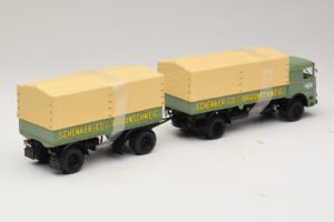 Bussing LU 11/16 Pritschenanhänger Schenker Minichamps 1:43 499073924 Druckguss — Bild 2 von 6