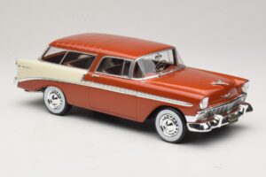 Chevrolet Bel Air Nomad Braun Metallic & Creme KK-Scale 1:18 KKDC181294 Druckguss — Bild 4 von 6