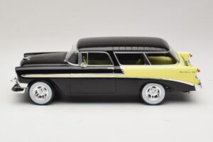 Chevrolet Bel Air Nomad Custom Schwarz & Hellgelb KK-Scale 1:18 KKDC181293 Druckguss — Bild 3 von 6