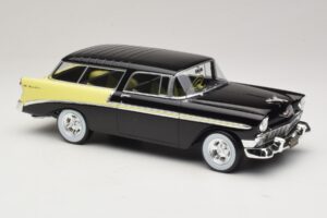 Chevrolet Bel Air Nomad Custom Schwarz & Hellgelb KK-Scale 1:18 KKDC181293 Druckguss — Bild 4 von 6