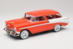 Chevrolet Bel Air Nomad Custom Hellrot & Weiß KK-Scale 1:18 KKDC181291 Druckguss