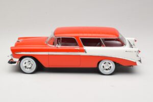Chevrolet Bel Air Nomad Custom Hellrot & Weiß KK-Scale 1:18 KKDC181291 Druckguss — Bild 3 von 6