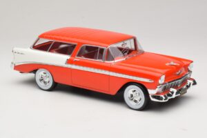 Chevrolet Bel Air Nomad Custom Hellrot & Weiß KK-Scale 1:18 KKDC181291 Druckguss — Bild 4 von 6