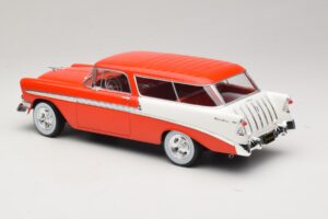 Chevrolet Bel Air Nomad Custom Hellrot & Weiß KK-Scale 1:18 KKDC181291 Druckguss — Bild 5 von 6