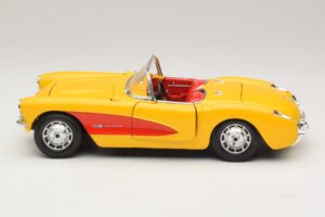 Chevrolet Corvette C1 Cabrio Gelb Rot Bburago 1:18 3034-M2 Druckguss — Bild 4 von 8