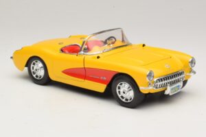 Chevrolet Corvette C1 Cabrio Gelb Rot Bburago 1:18 3034-M2 Druckguss — Bild 6 von 8