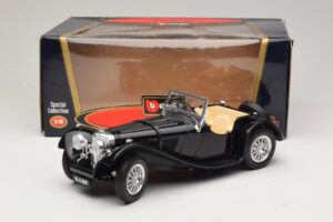 Jaguar SS100 Roadster Schwarz Bburago 1:18 3006-M3 Druckguss — Bild 6 von 6