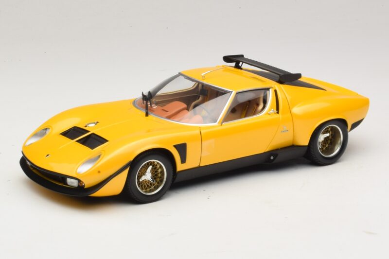 Lamborghini Miura SVR Gelb & Schwarz Kyosho 1:18 08319GY Druckguss