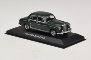 Mercedes 220 S W180 Dunkelgrün Maxichamps 1:43 940033001 Druckguss — Bild 3 von 5
