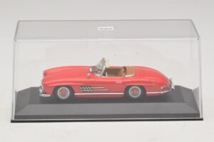 Mercedes 300 SL W198 Rot Mit Brauner Innenausstattung Minichamps 1:43 MB009 Druckguss — Bild 4 von 5