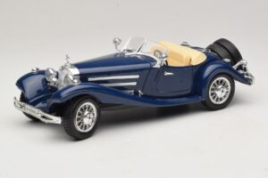 Mercedes 500K Roadster Blau Bburago 1:20 3070 Druckguss