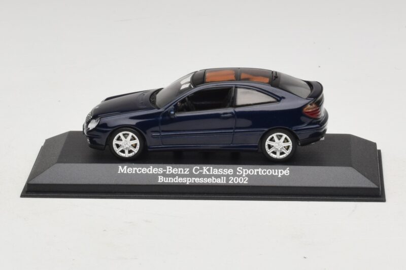 Mercedes C-Class Sportscoupe CL203 Blue Metallic Bundespressball Minichamps 1:43 MB010 Druckguss
