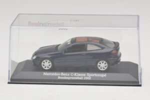 Mercedes C-Class Sportscoupe CL203 Blue Metallic Bundespressball Minichamps 1:43 MB010 Druckguss — Bild 4 von 5