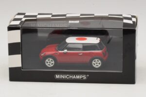 Mini Cooper One R50 Rot Mit Japanischer Flagge Minichamps 1:43 MINI034 Druckguss — Bild 5 von 5