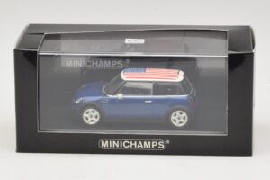 Mini Cooper S R53 Blau Mit Amerikanischer Flagge Minichamps 1:43 MINI014 Druckguss — Bild 5 von 5