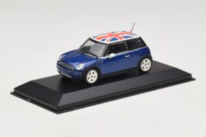 Mini Cooper S R53 Blau Mit Britischer Flagge Minichamps 1:43 MINI026 Druckguss — Bild 2 von 4