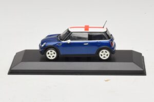 Mini Cooper S R53 Blau Mit Englischer Flagge Minichamps 1:43 MINI012 Diecast