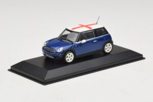 Mini Cooper S R53 Blau Mit Englischer Flagge Minichamps 1:43 MINI012 Diecast — Bild 2 von 5