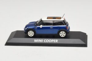 Mini Cooper S R53 Dunkelblau Mit Panoramadach Minichamps 1:43 MINI021 Diecast